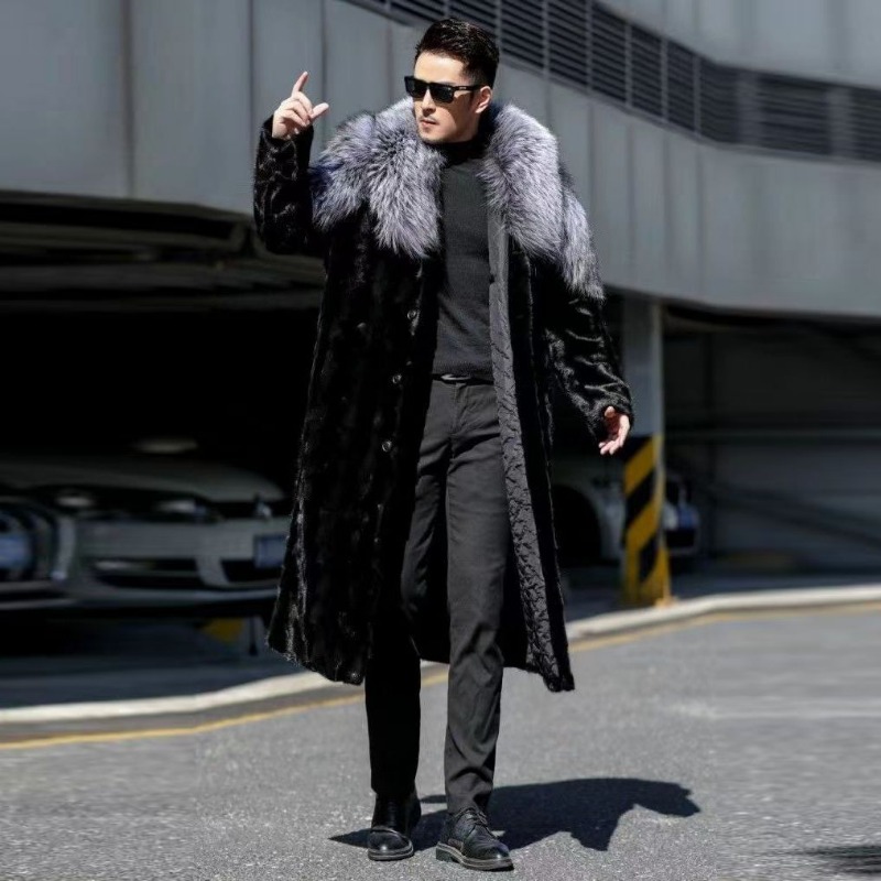 Winter Clothing Brands - Męski płaszcz ze sztucznej norek Zimowy