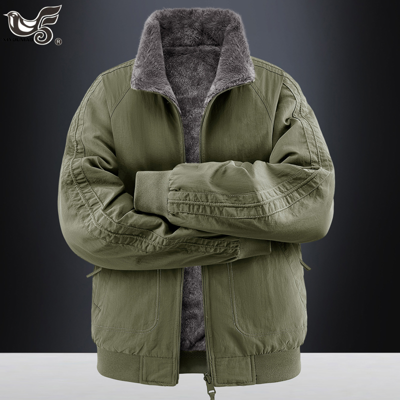 Winter Clothing Game - Męskie parki, grube, ciepłe, dwustronne kurtki,