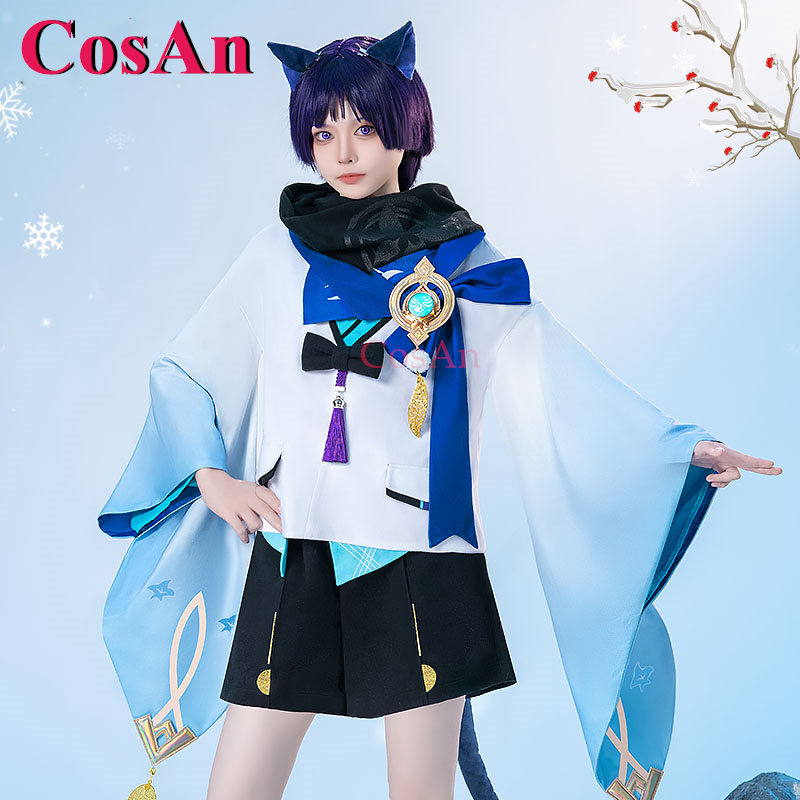 Kostiumy Cosplay CosAn Genshin – Winter Clothing Game recenzja i cena