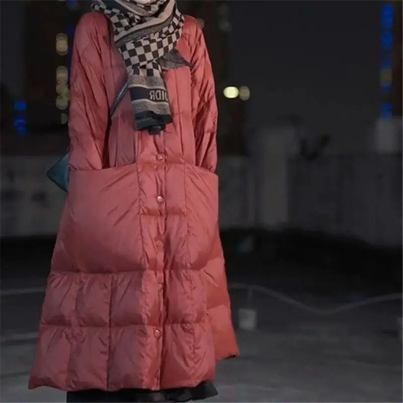 Oversize długa kurtka puchowa  – Winter Clothing Brands recenzja i cena