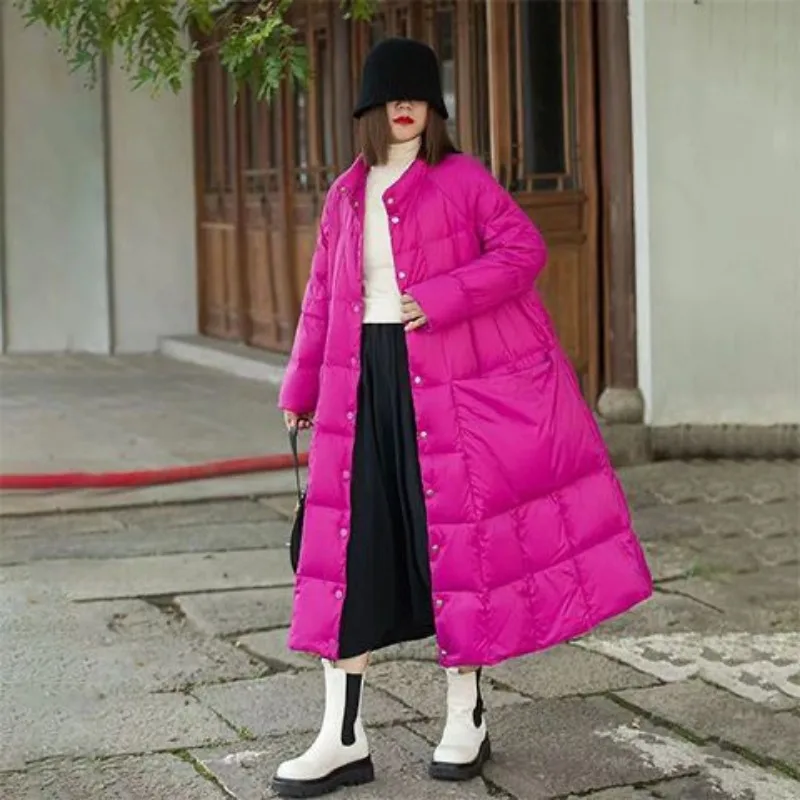 Oversize długa kurtka puchowa  – Winter Clothing Brands recenzja i cena
